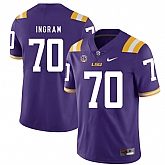LSU Tigers 70 Edward Ingram Purple Nike College Football Jersey Dzhi,baseball caps,new era cap wholesale,wholesale hats